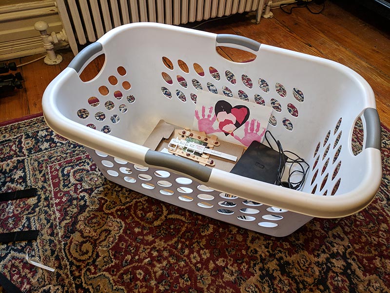 laundry basket full of stuff